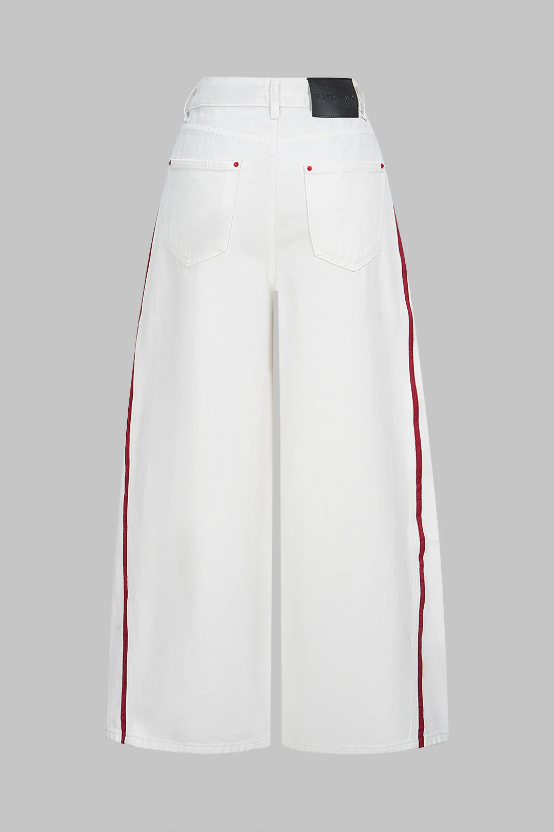 Denim Contrast Pocket High Waist Jeans - Flockneti