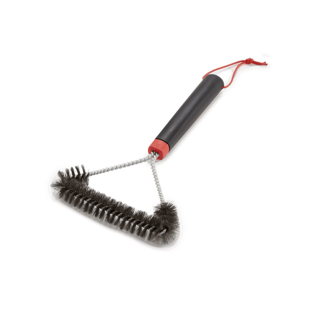 Weber 12″ Three-Sided Bristle Grill Brush - Flockneti