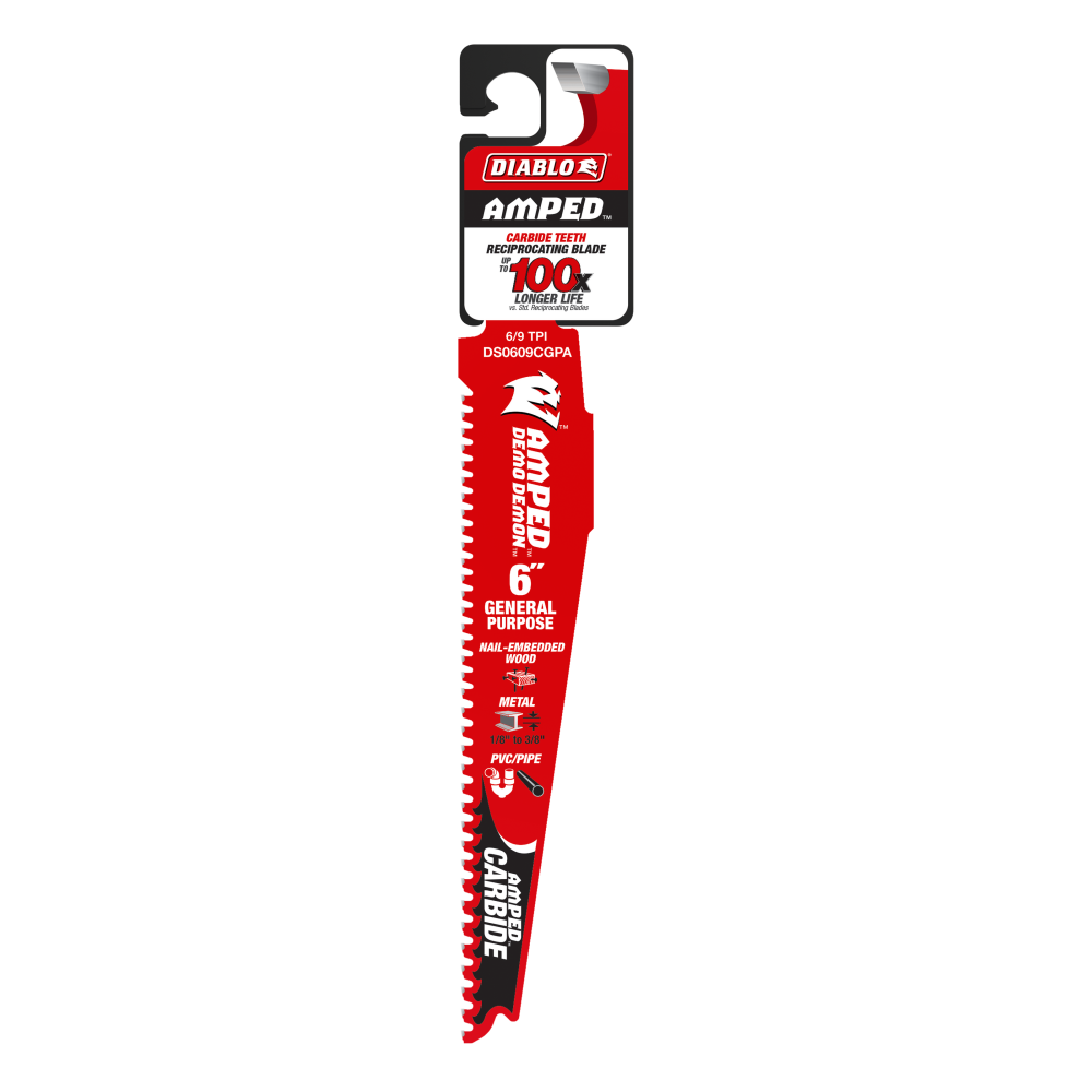 Diablo Tools 6″ Demo Demon Amped Carbide General Purpose Reciprocating - Flockneti