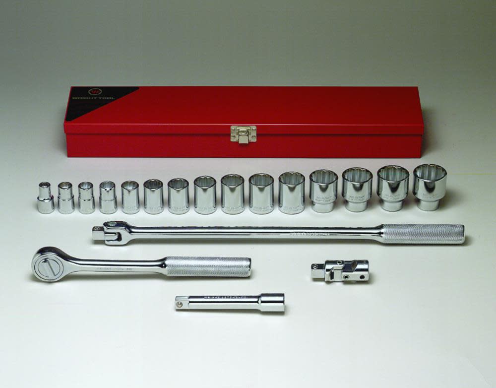 Wright Tool 1/2 In. Dr. 19 pc. Socket Set - Flockneti