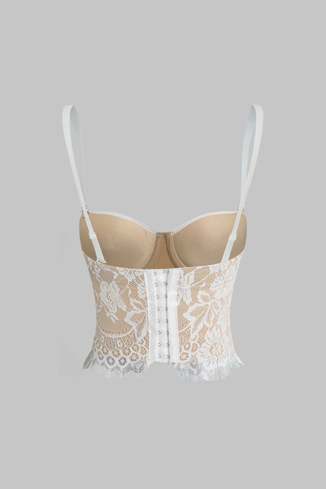 Hook And Eye Lace Bustier Cami Top - Flockneti