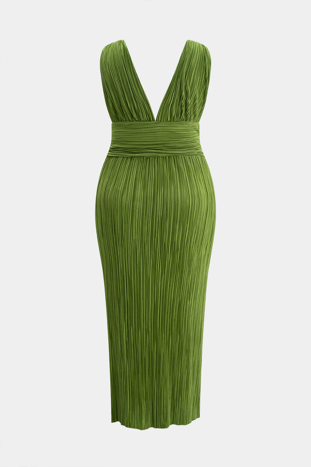Plus Size Metallic Pleated Sleeveless Maxi Dress - Flockneti