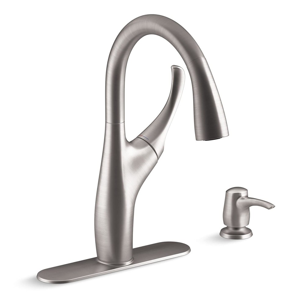 Kohler Mazz Kitchen Faucet Vibrant Stainless 1 Handle - Flockneti