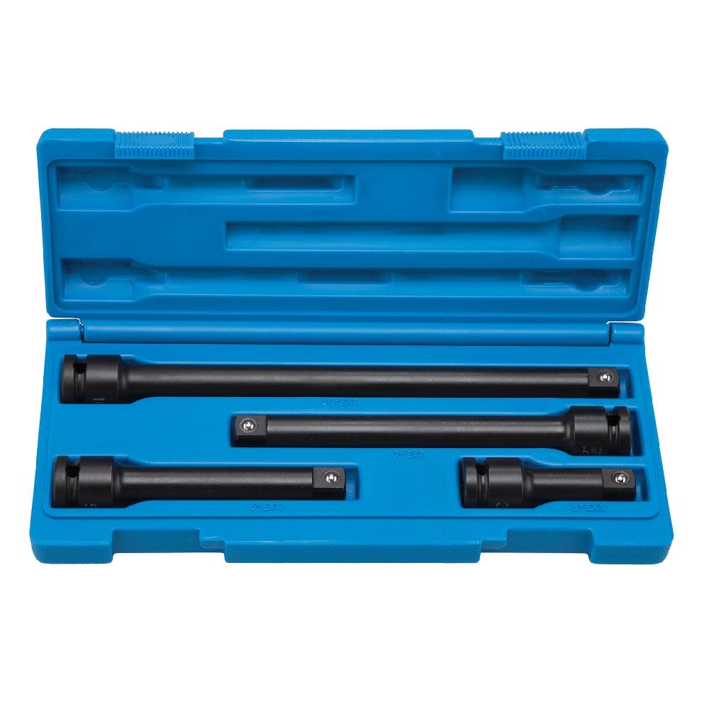 Grey Pneumatic 1/2″ Drive Standard and Deep Length Friction Ball Extension Set - Flockneti