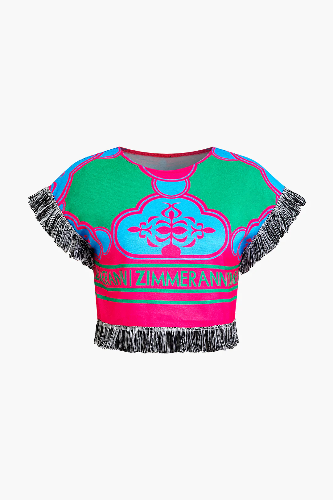 Letter Print Fringe T-Shirt And Shorts Set - Flockneti