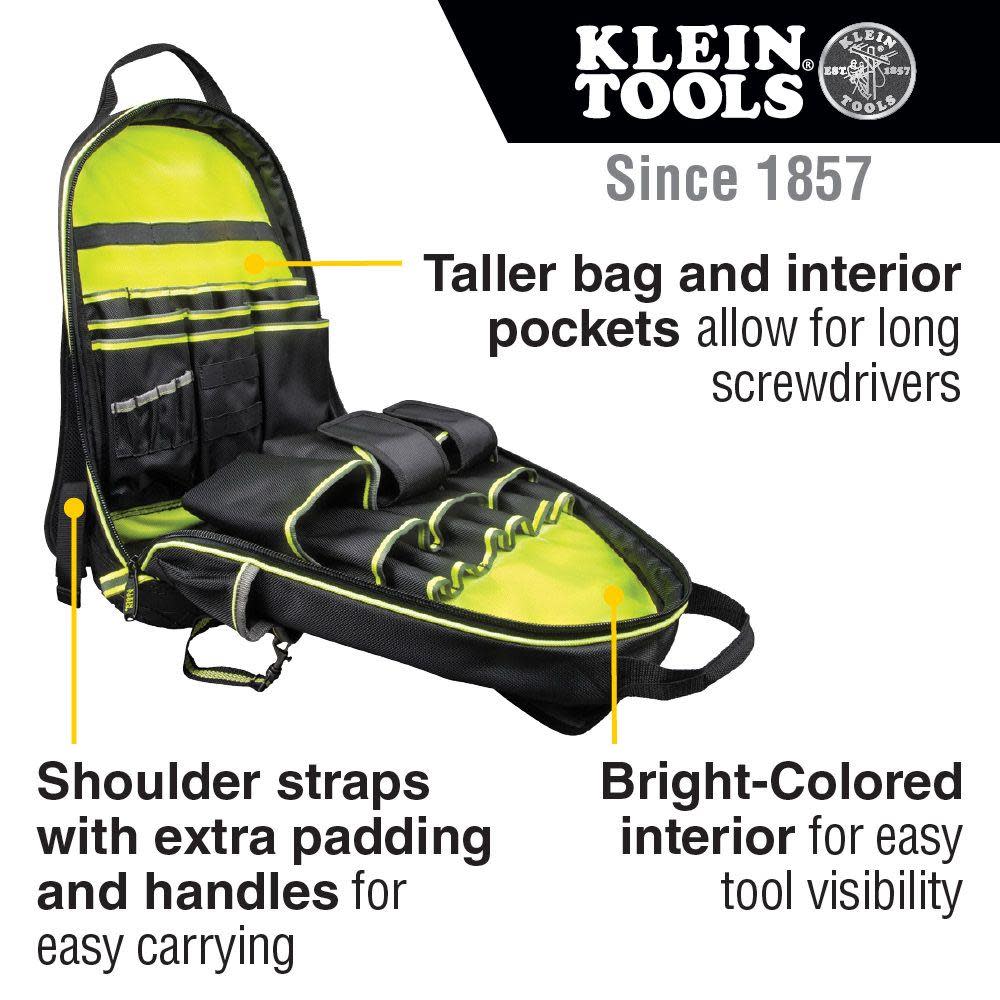 Klein Tools Tradesman Pro High Visibility Backpack - Flockneti