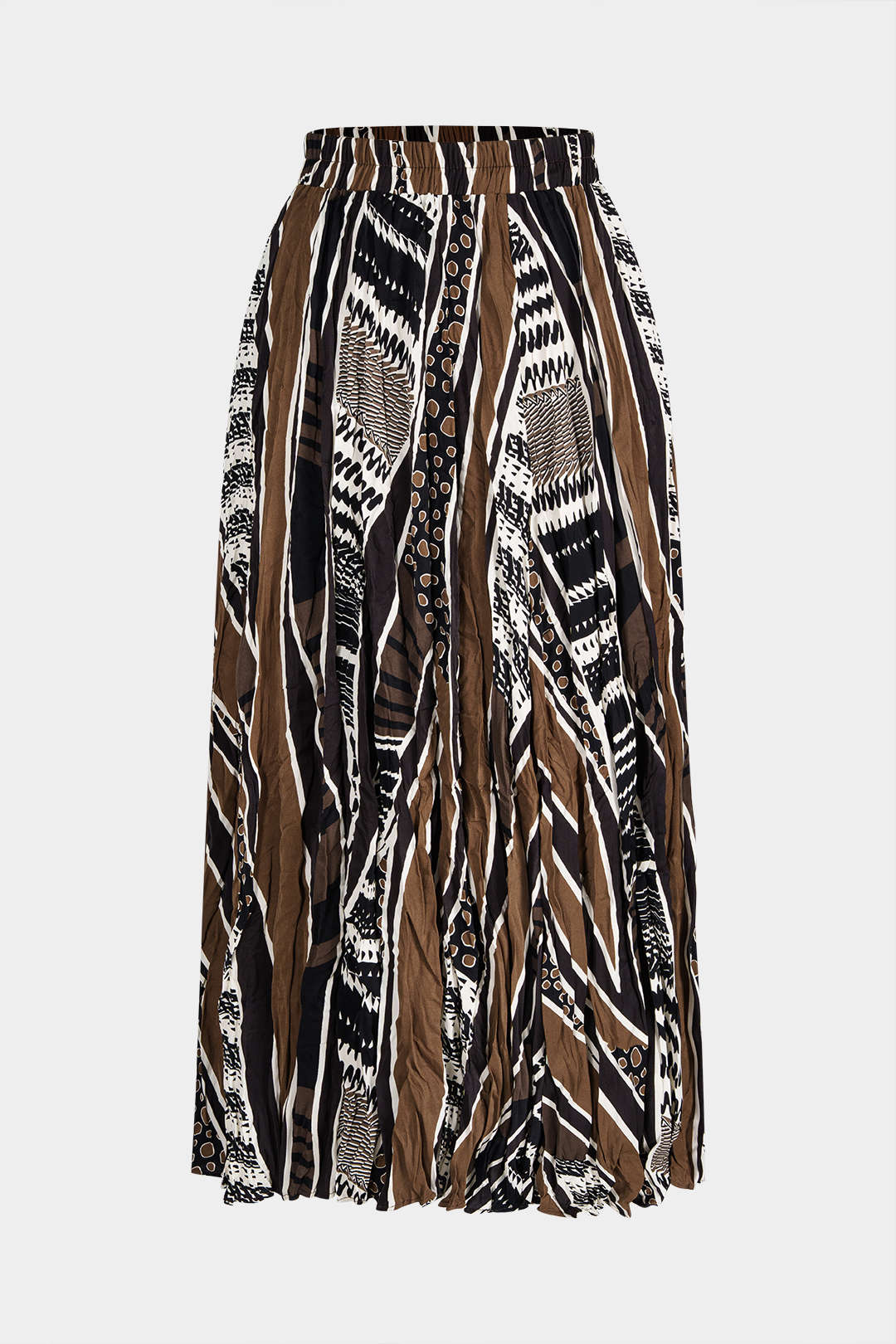 Tribal Print Wrinkled Skirt - Flockneti