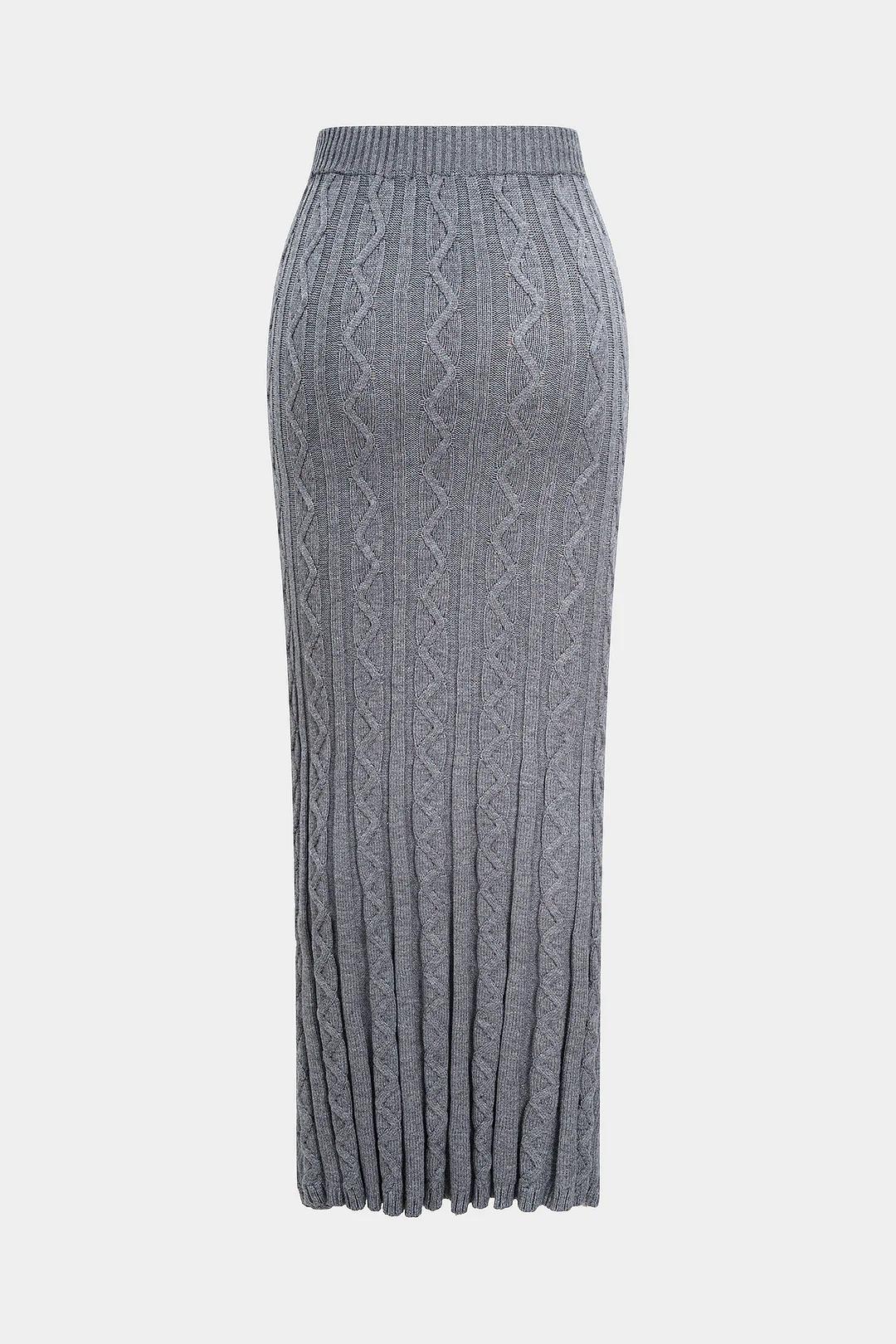 Knit Texture Tie-Up Skirt - Flockneti