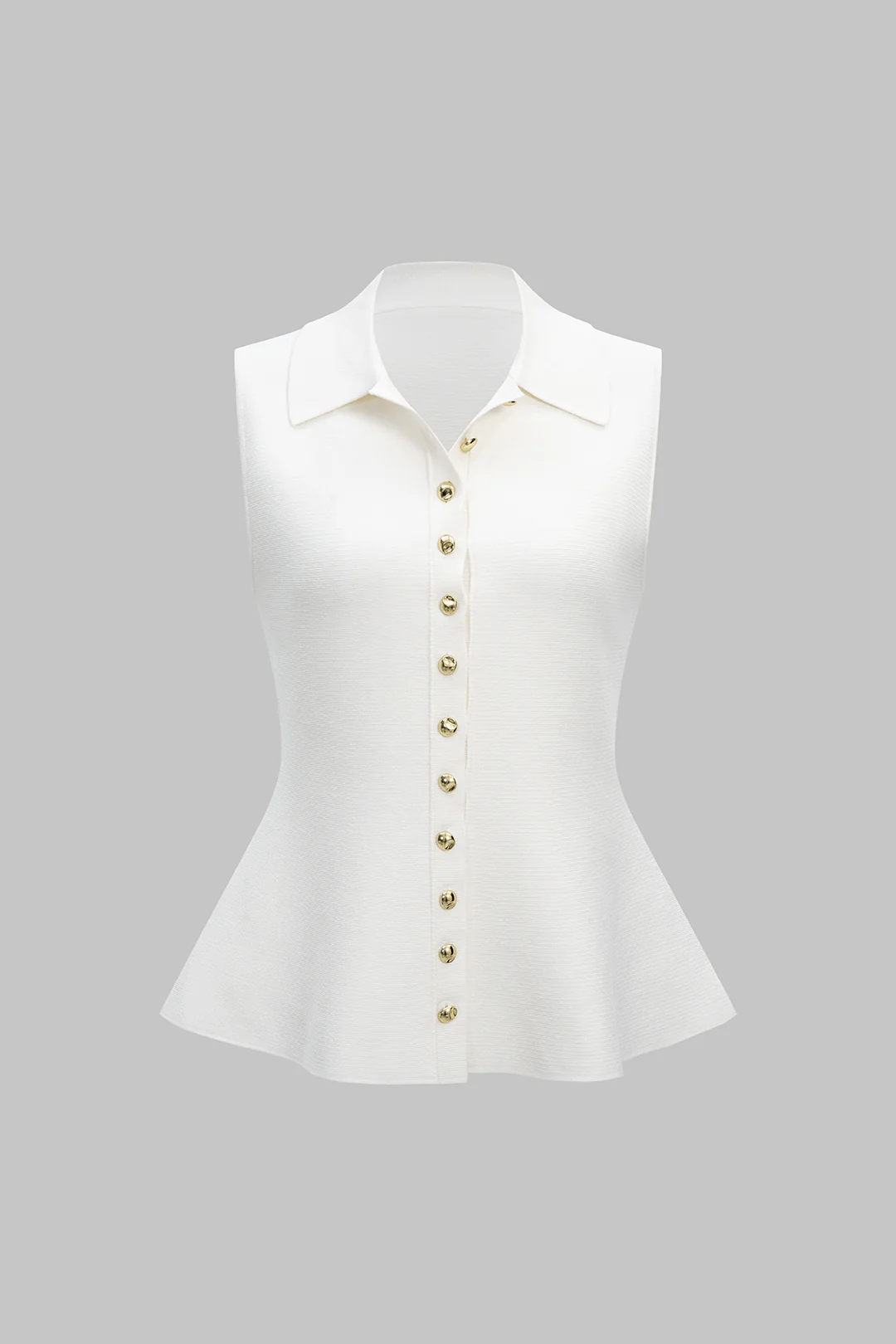 Knit Button Detail Vest - Flockneti