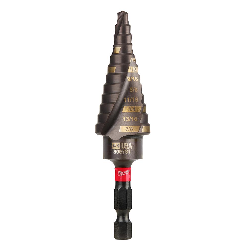 Milwaukee SHOCKWAVE Impact Duty Step Bit #4 3/16 – 7/8 in. - Flockneti