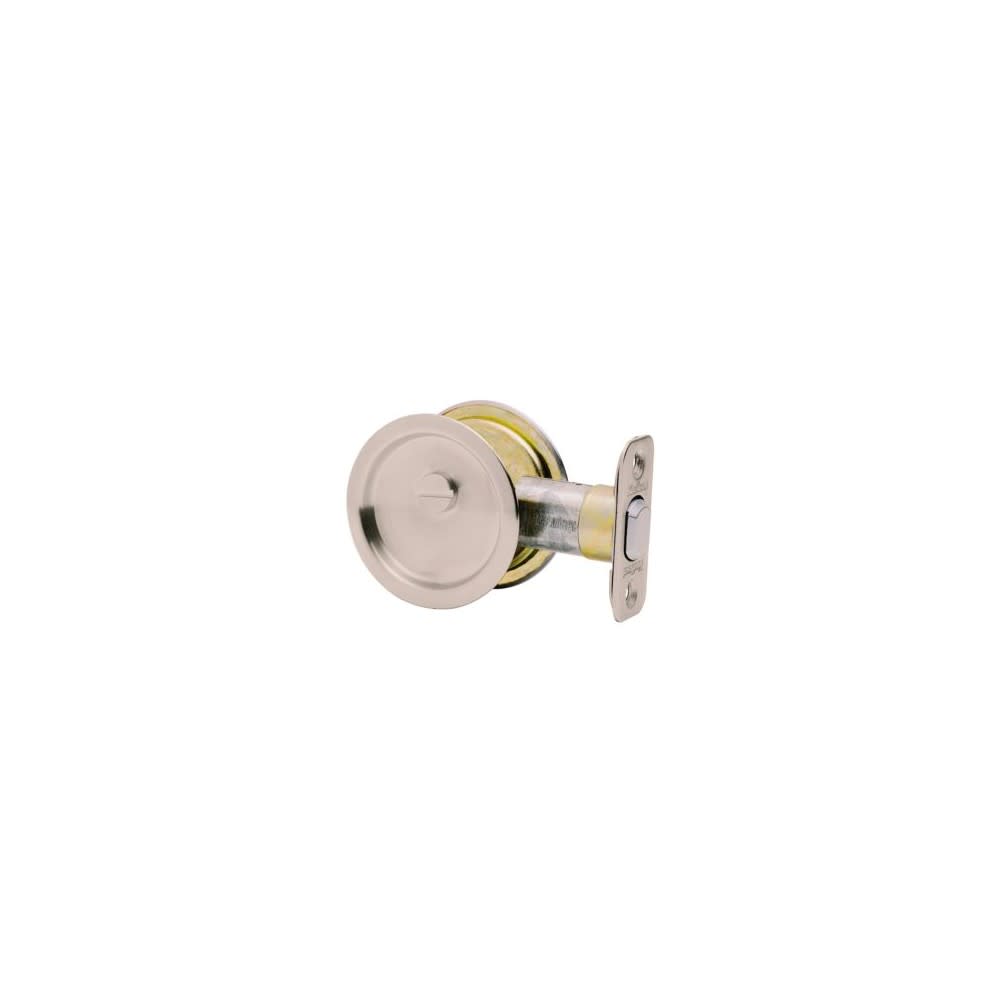Kwikset Satin Nickel Round Pocket Door Privacy Lock - Flockneti