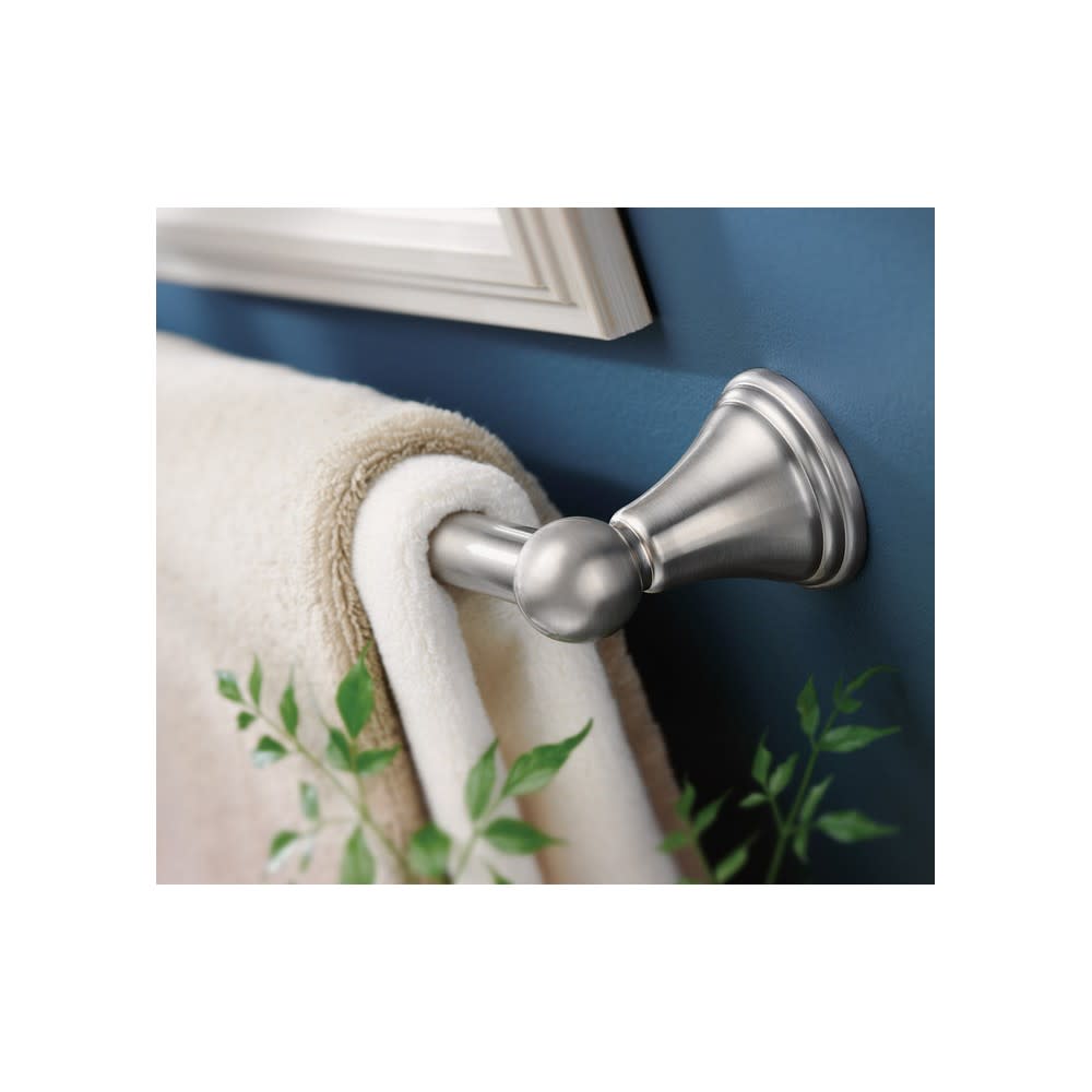 Moen Preston Towel Bar Brushed Nickel Aluminum 24″ - Flockneti