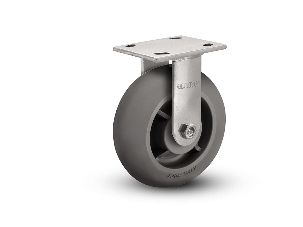 Cassidy Tricker 8 In. 16 Series Medium Heavy Duty Rigid Plate Caster - Flockneti