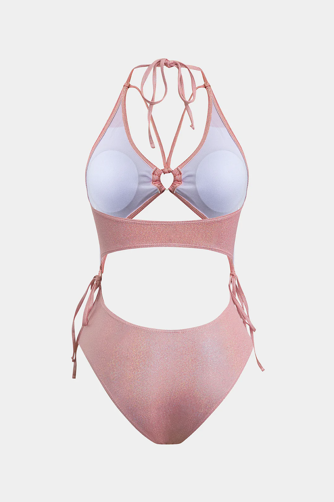 Halter Neck Tie-Up Cut Out Bikini Set - Flockneti