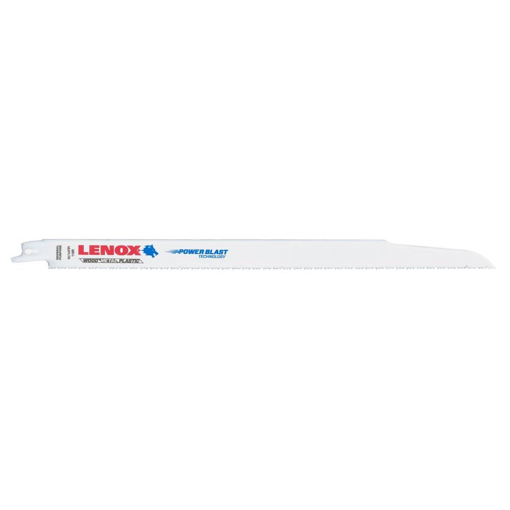 Lenox Reciprocating Saw Blade B110R 12″ X 3/4″ X .050″ X 10/14 TPI 25pk - Flockneti