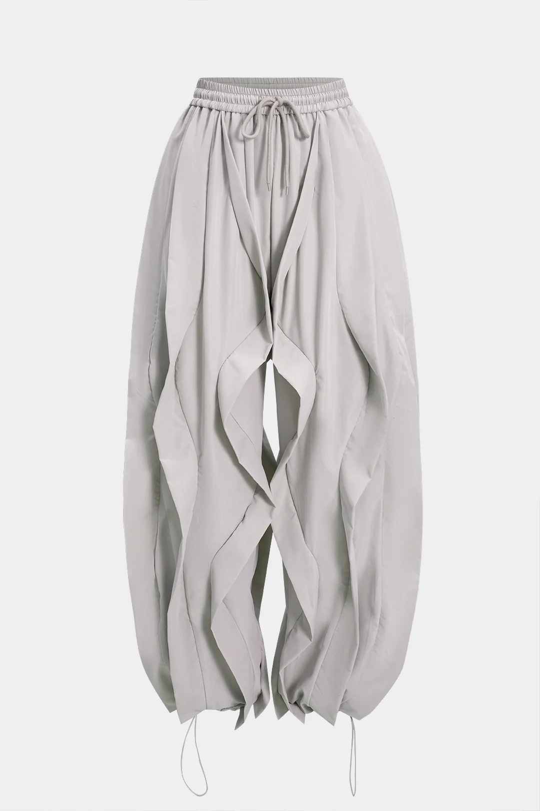 Drawstring Ruffle Trousers - Flockneti