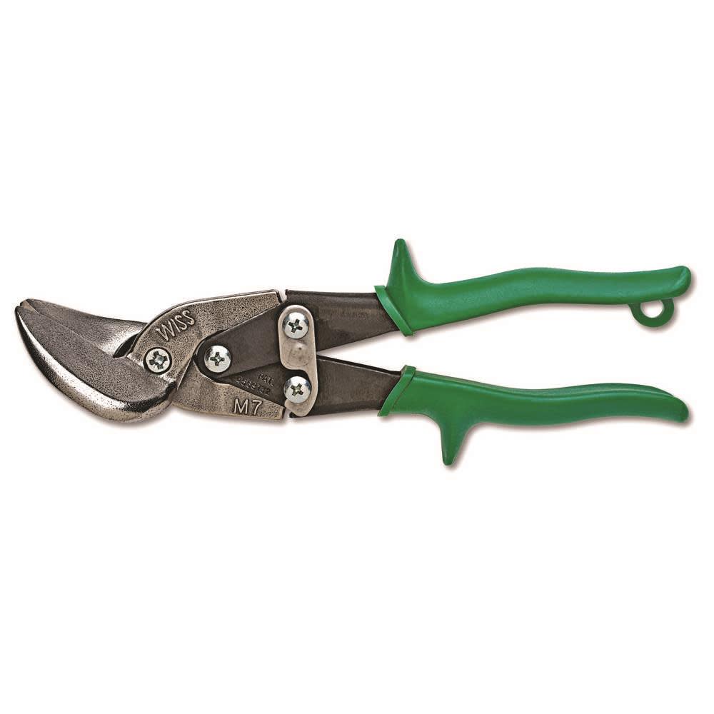 Crescent Wiss Metalmaster Offset Snips Straight to Right Green Grips 9-1/4 In. - Flockneti