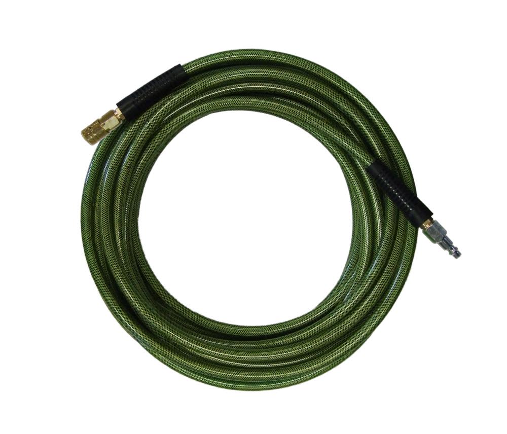 Rolair 3/8In x 100Ft Poly Air Compressor Hose with Fittings - Flockneti
