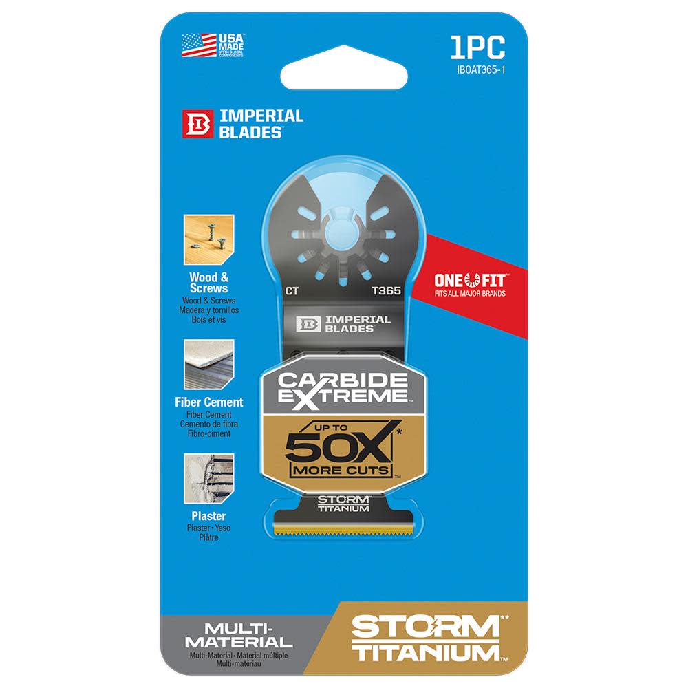 Imperial Blades IBOAT365-1 One Fit 1-3/8″ Carbide Extreme Storm Titanium Multi-Material Blade 1PC - Flockneti