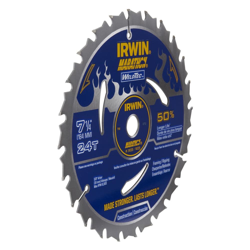 Irwin Weldtec 7-1/4 In. 24T Saw Blade - Flockneti