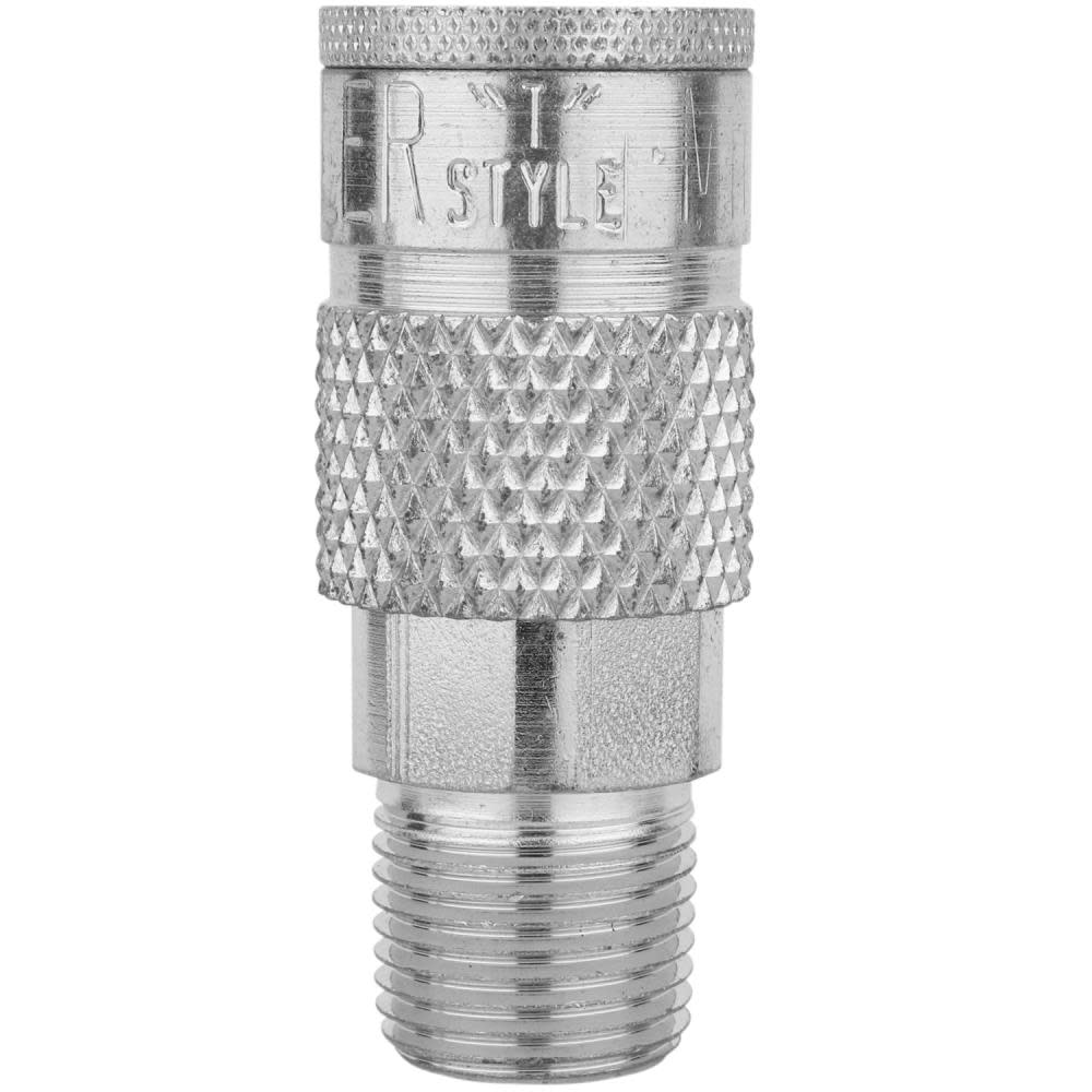 Milton 3/8″ MNPT Tru flate/Parker T Style Quick Connect Steel Coupler - Flockneti