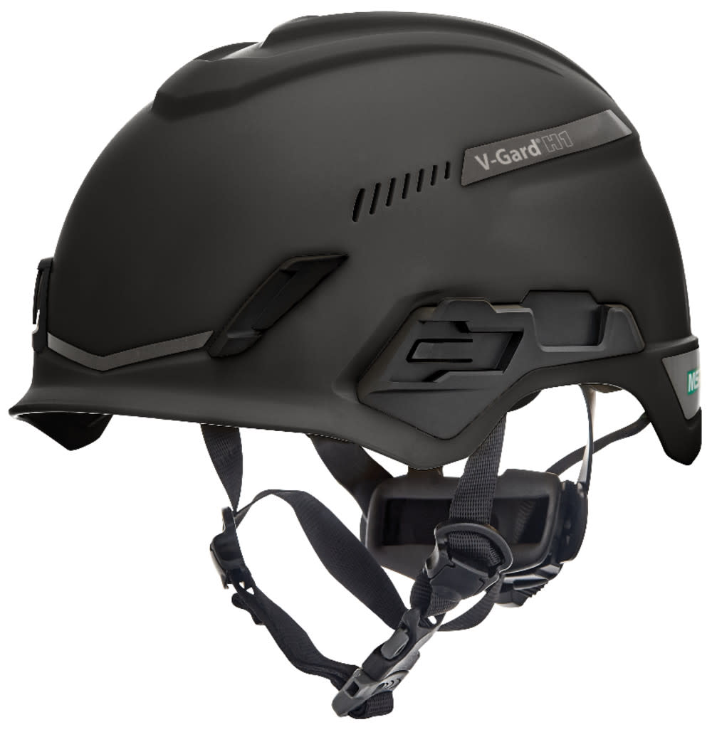 MSA Safety Works V Gard H1 Safety Helmet Trivent Black Fas Trac III Pivot - Flockneti