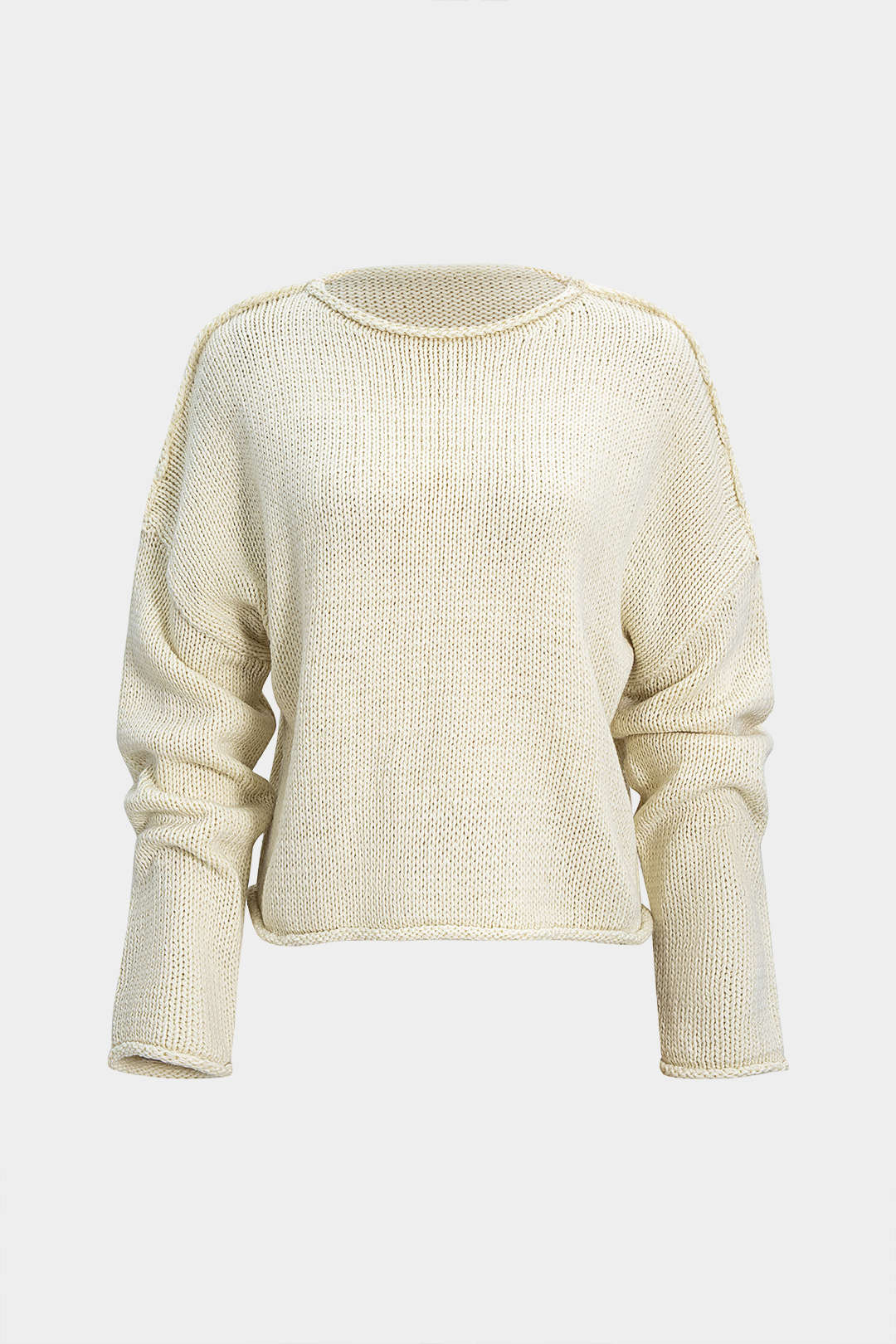 Sweater Round Neck Long-Sleeve Top - Flockneti
