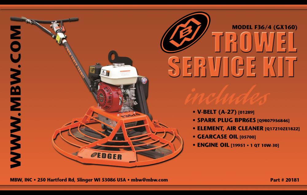 MBW 36 In. Power Trowel Service Kit - Flockneti