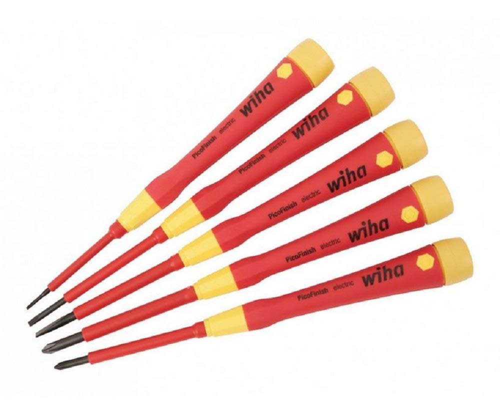 Wiha Insulated PicoFinish Slotted Set 5 Piece - Flockneti