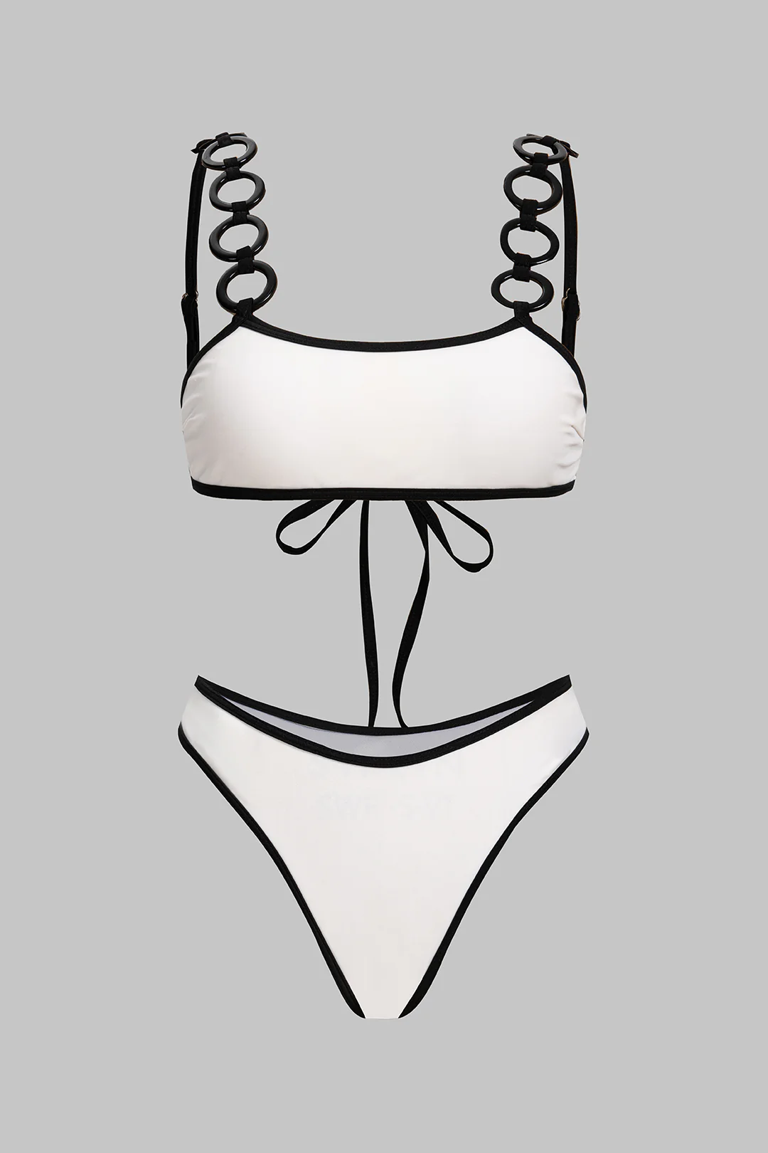 Contrast Tie Back Bikini Set - Flockneti