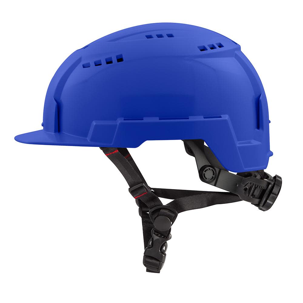 Milwaukee Blue Front Brim Vented Helmet with BOLT Class C - Flockneti