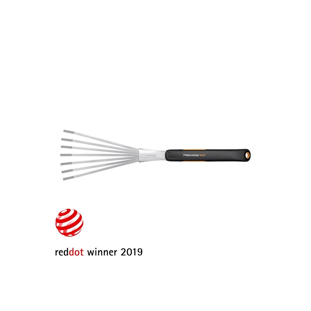 Fiskars Xact 7 Tine Garden Hand Rake with Softgrip Handle - Flockneti