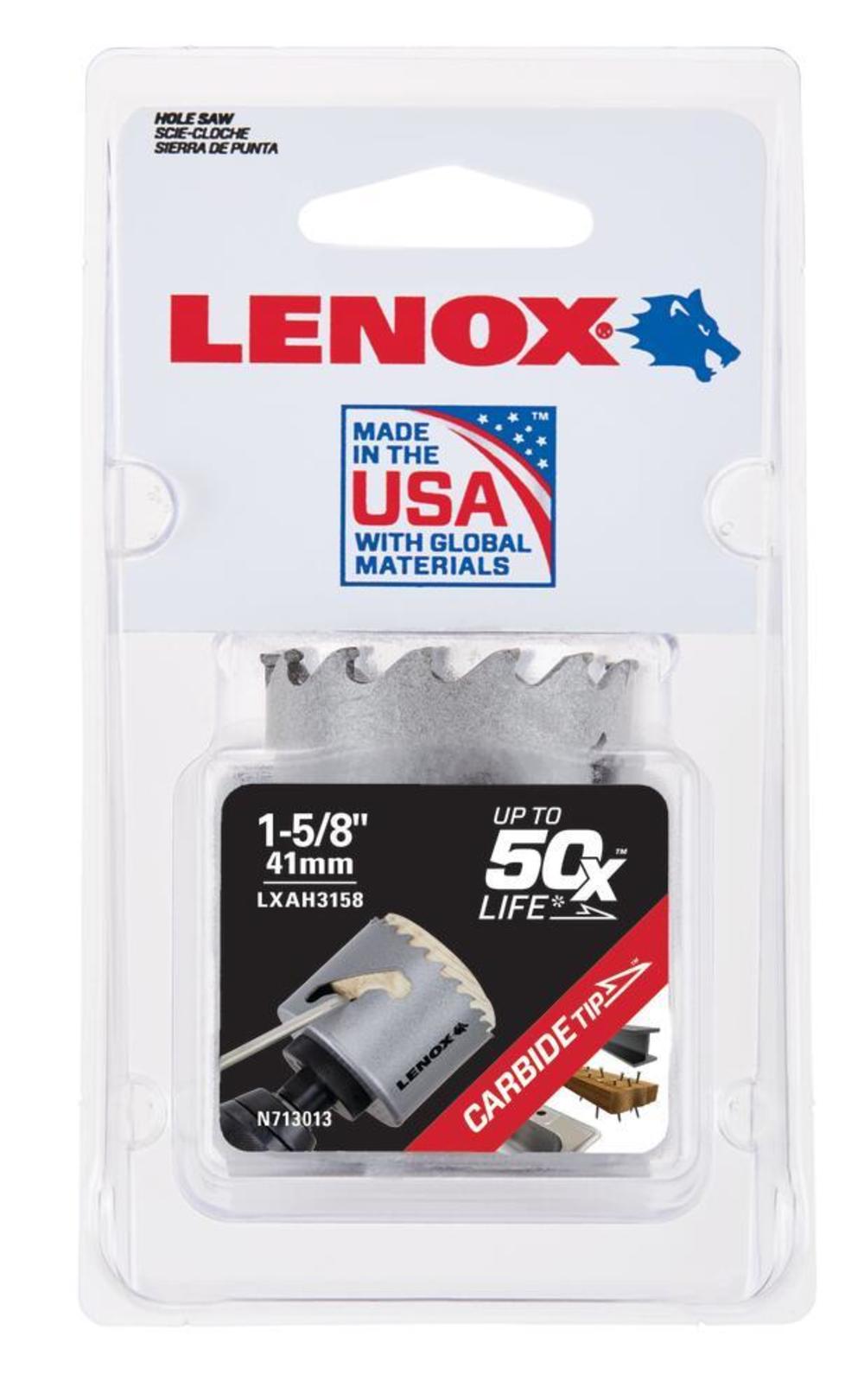 Lenox Hole Saw Carbide Tipped 1 5/8″ 41mm - Flockneti