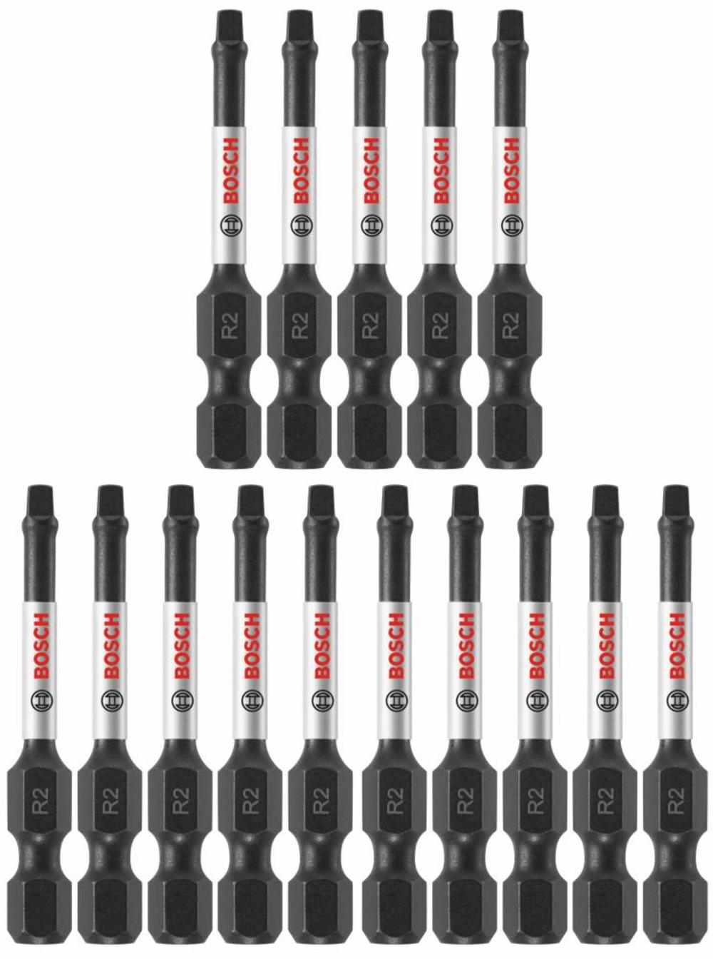 Bosch 15 pc. Impact Tough 2 In. Square #2 Power Bits - Flockneti