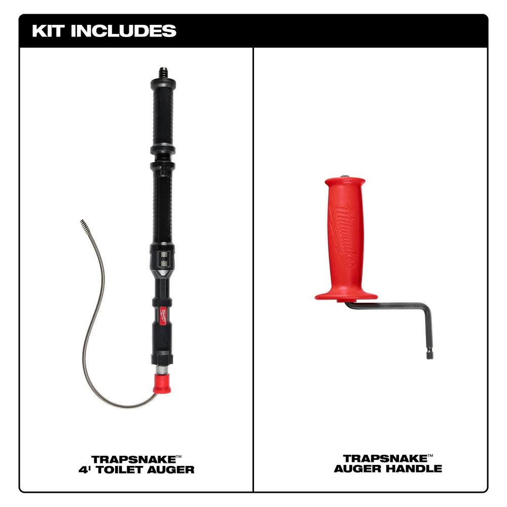 Milwaukee TRAPSNAKE 4′ Urinal Auger Bare Tool - Flockneti