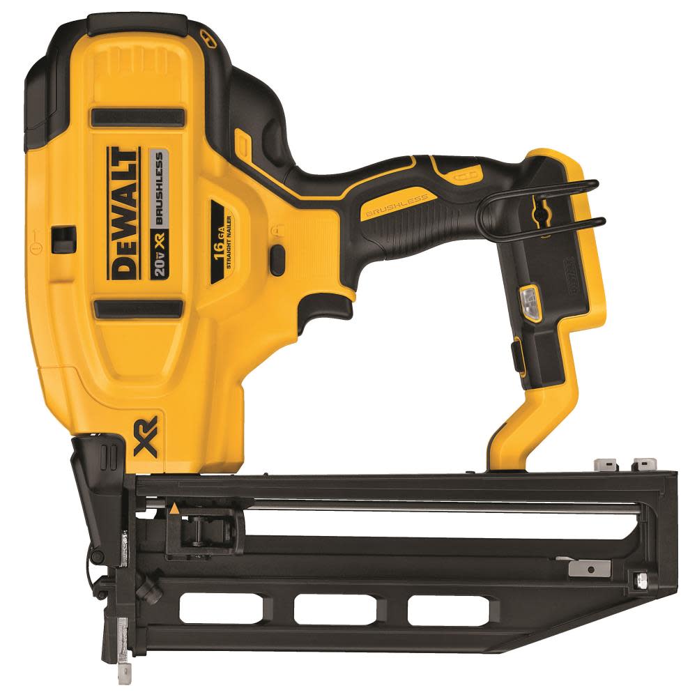 DEWALT 20V MAX* XR 16 GA Cordless Straight Finish Nailer (Tool Only) - Flockneti