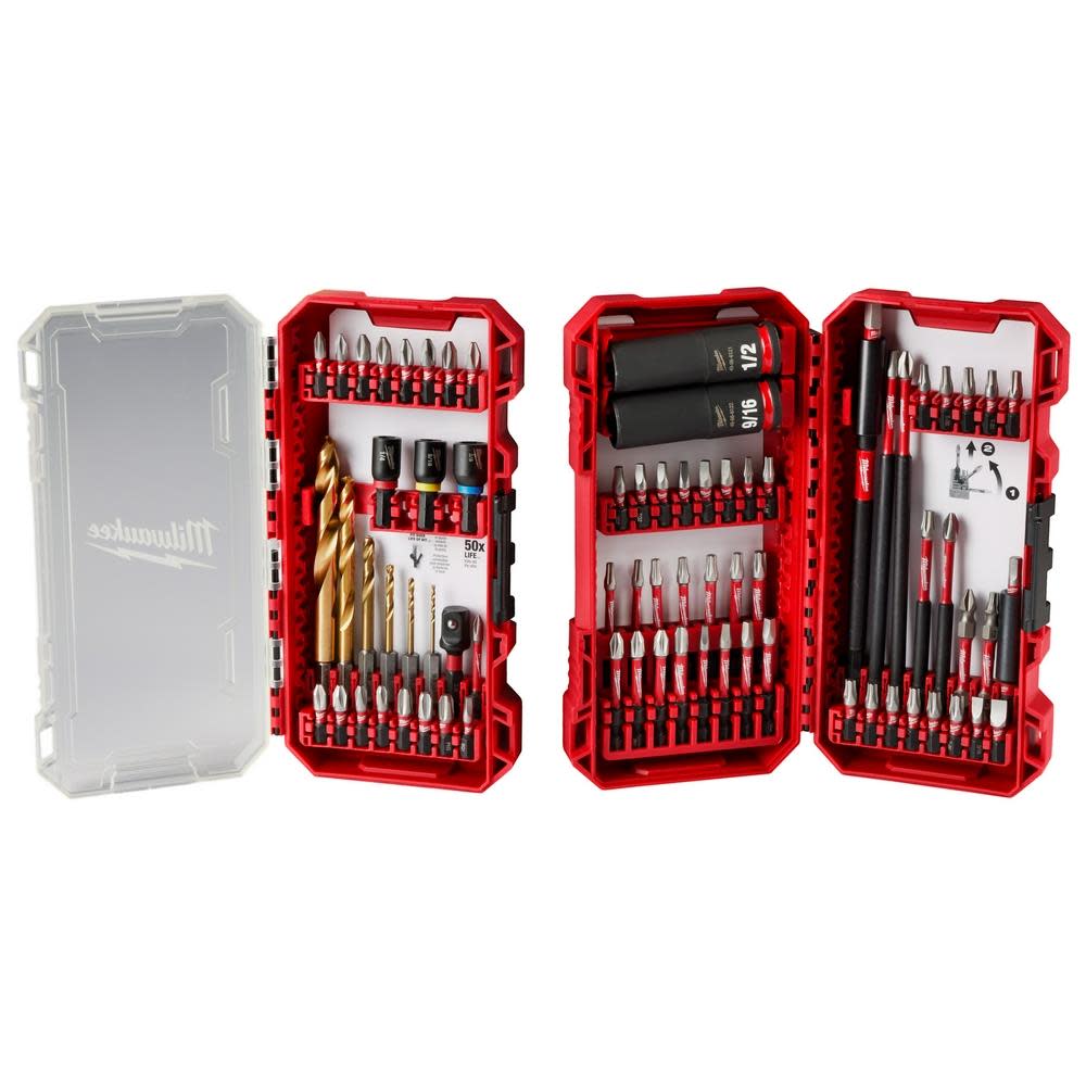 Milwaukee SHOCKWAVE Impact Duty Drill Drive & Fasten Set 75pc - Flockneti