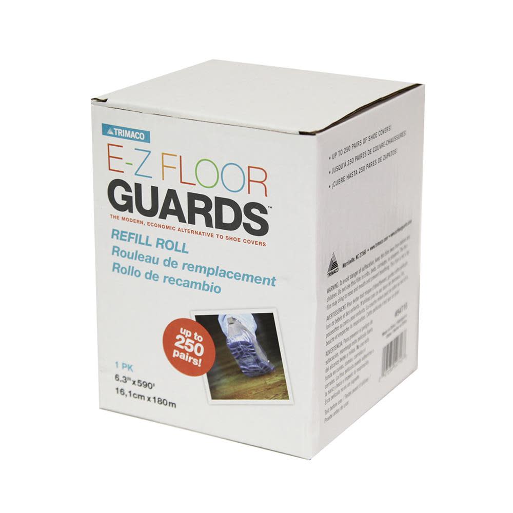 Trimaco 250-Pairs E-Z Floor Guards Shoe Cover Refill Roll - Flockneti