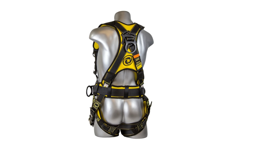 Guardian Fall Protection XX-Large Cyclone Construction Harness – Black/Yellow - Flockneti