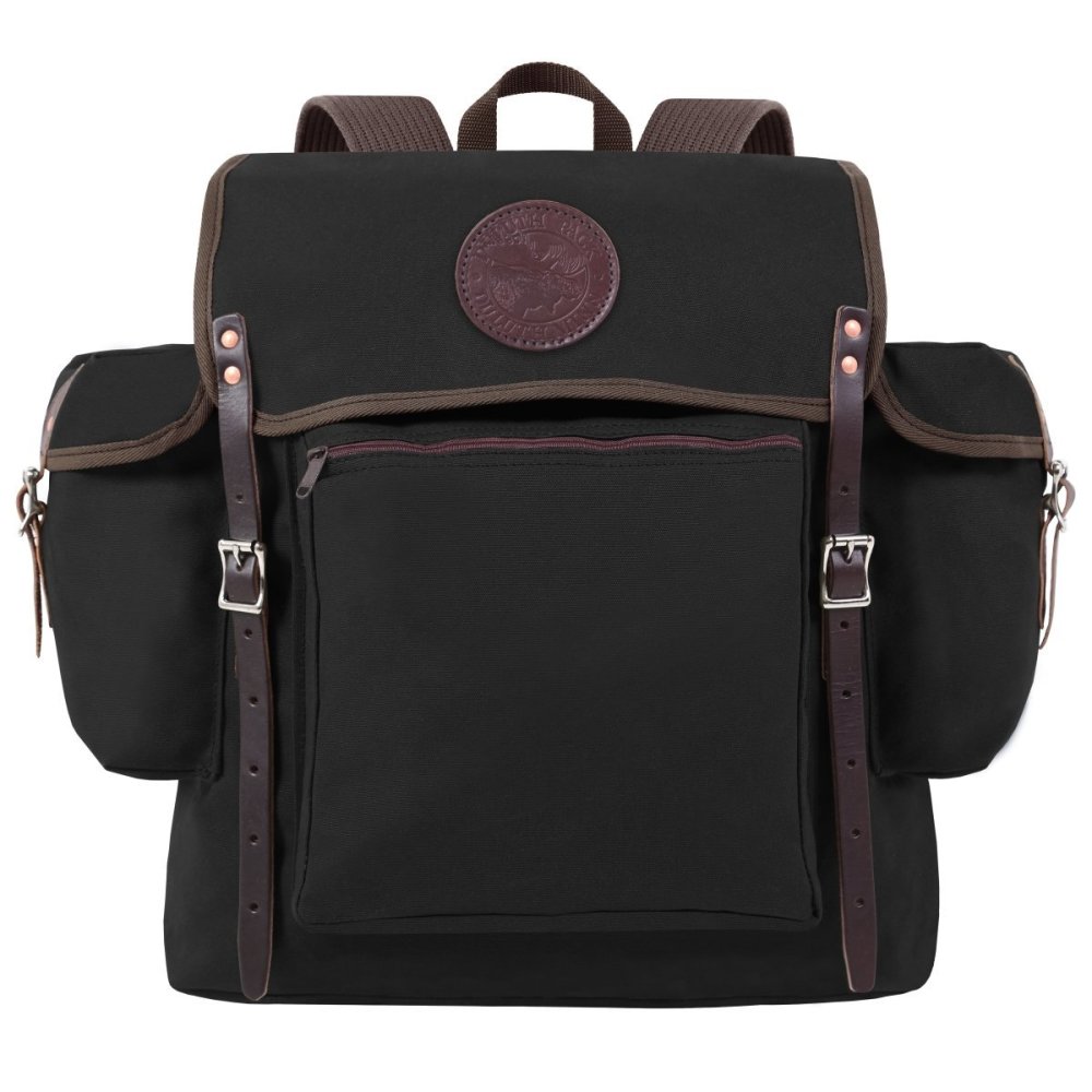 Duluth Pack 32 Liter Capacity Black Canvas Rambler Backpack - Flockneti