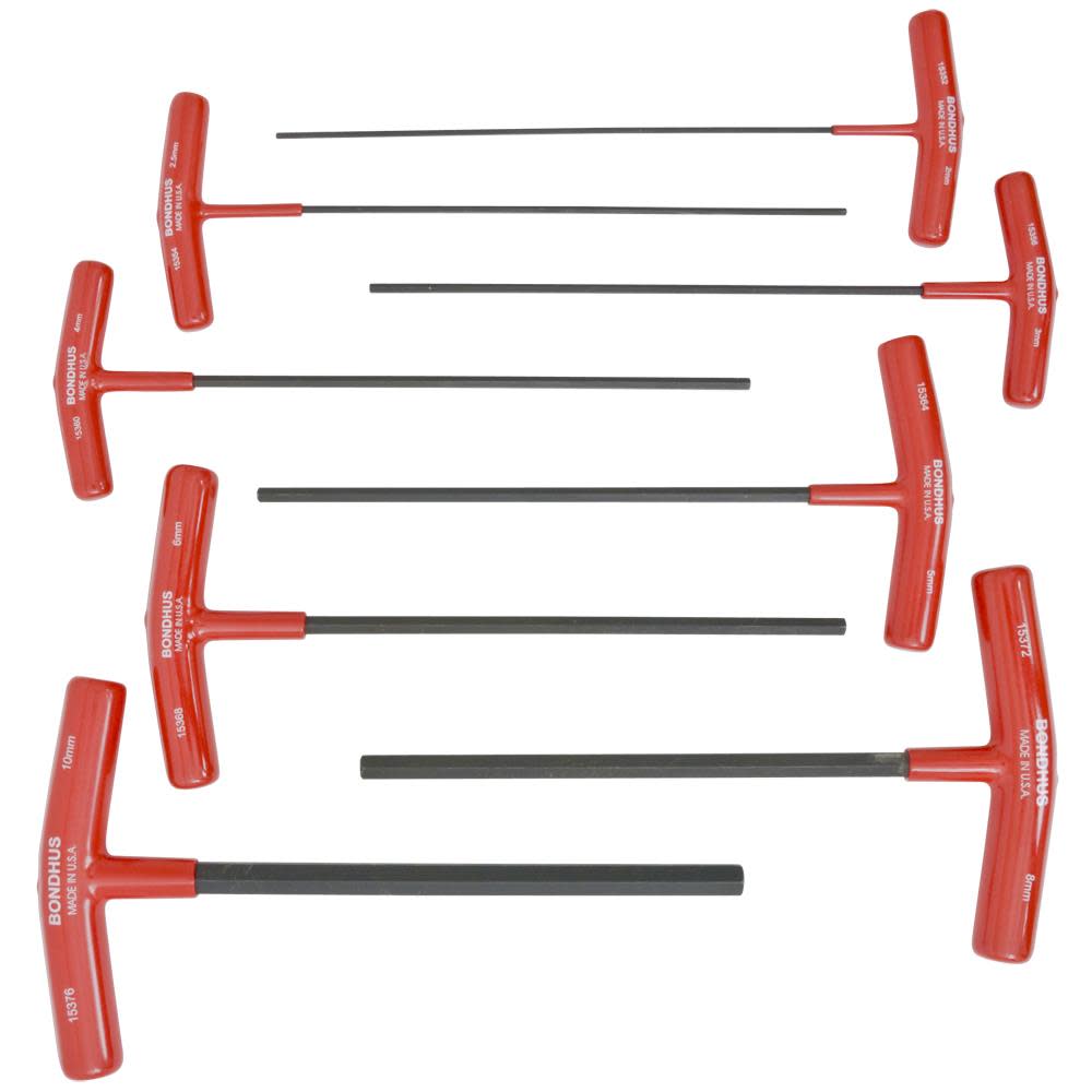 Bondhus 8pc Long T-Handle Hex Tool Set 2MM-10MM - Flockneti