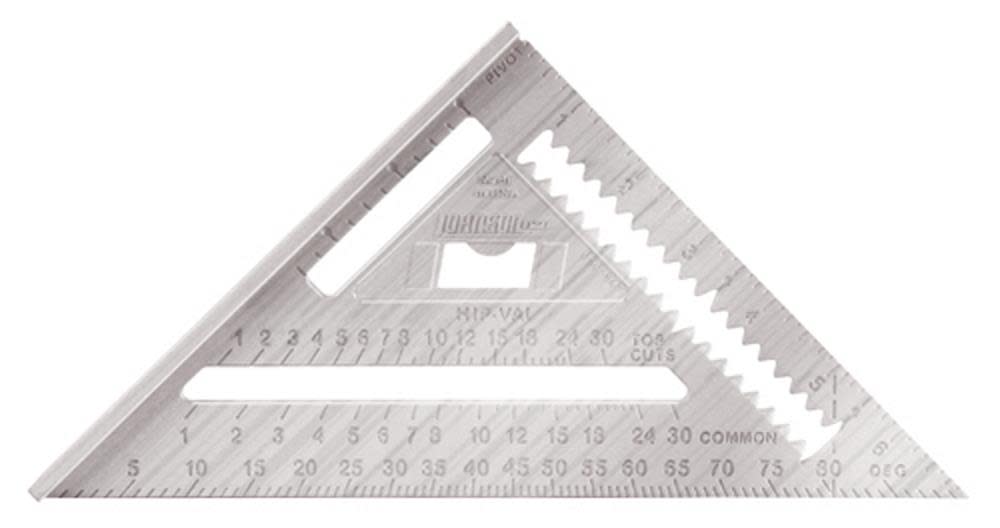 Johnson Level 7 In. Johnny Square Professional Aluminum Rafter Square with Manual - Flockneti