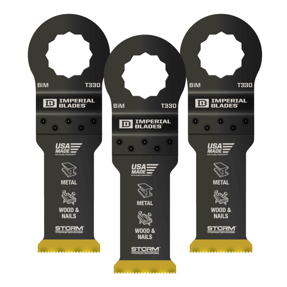 Imperial Blades SuperCut 1-1/4″ Multi-Material Storm Titanium Metal/Wood Blade 3PC - Flockneti