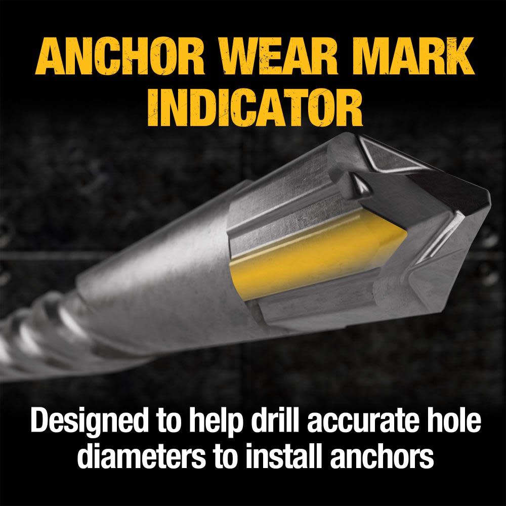 DEWALT ELITE SERIES SDS PLUS Masonry Drill Bits 1/2″ X 16″ X 18″ - Flockneti