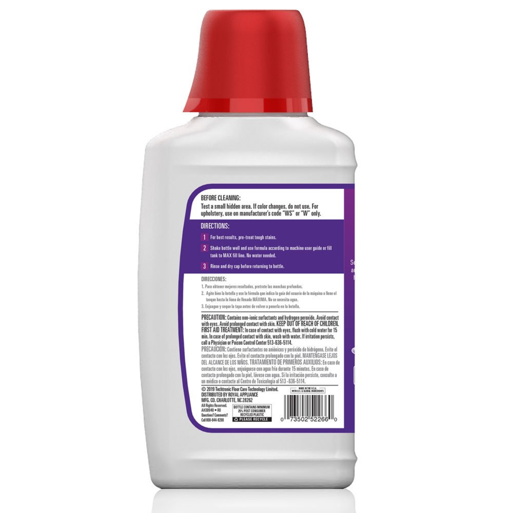 Hoover Residential Vacuum Paws & Claws Spot Cleaner Solution Pet Odor Remover Premixed 32oz - Flockneti