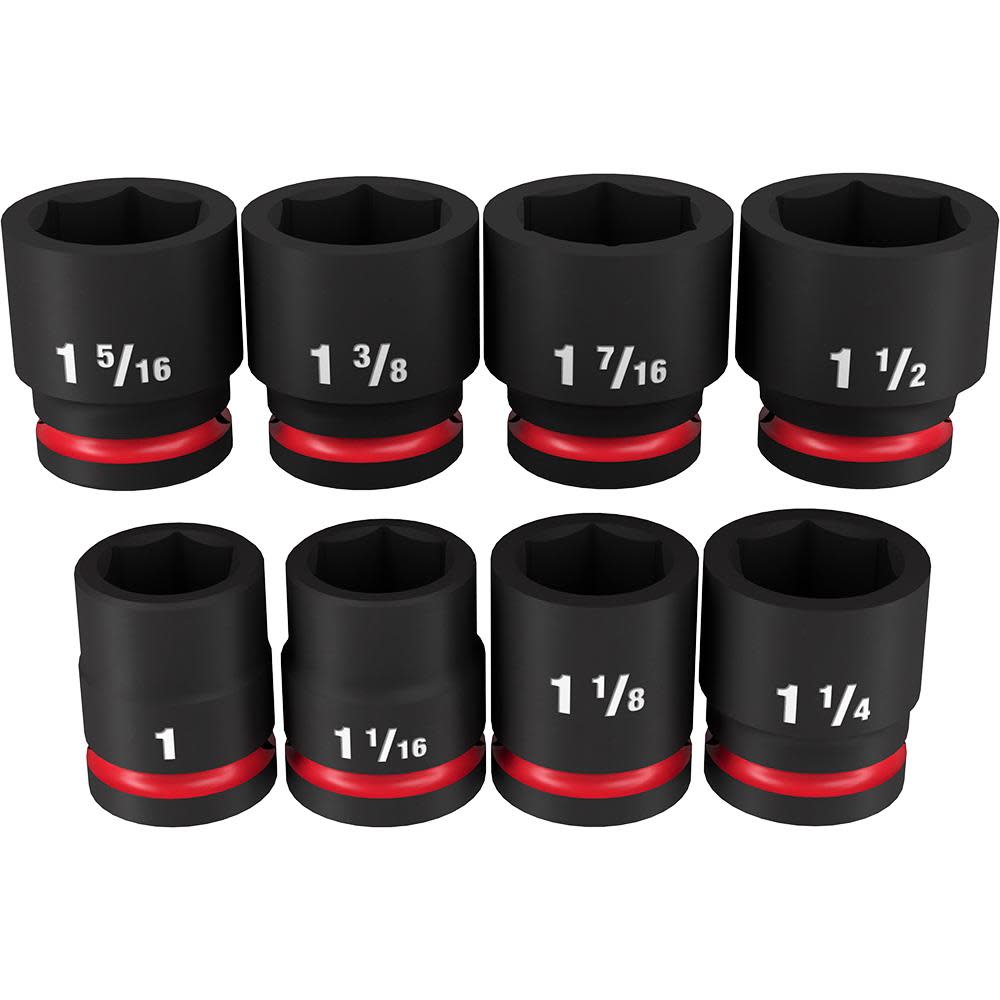 Milwaukee Impact Socket 3/4″ Drive SAE Standard 6 Point 8pc - Flockneti