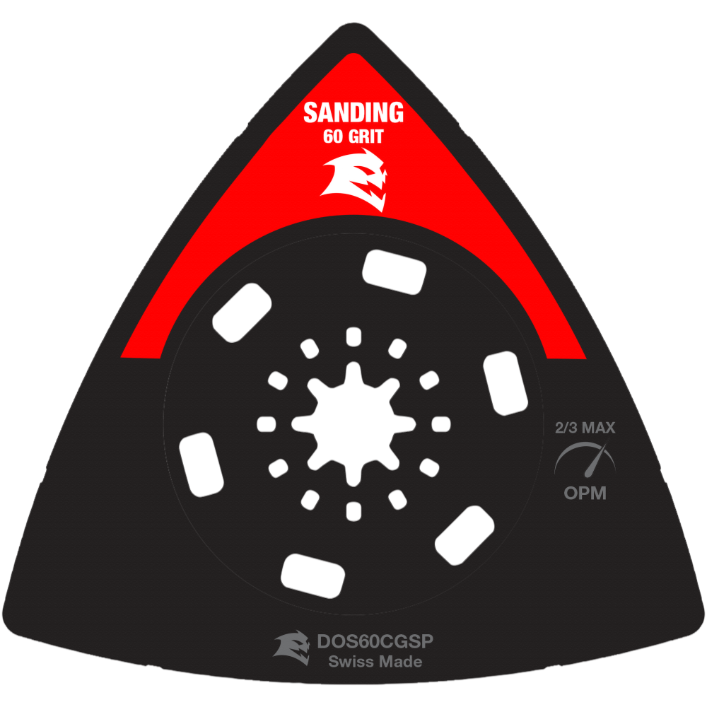 Diablo Tools 3-1/2″ 60-Grit Starlock Carbide Grit Osc. Sanding Plate - Flockneti