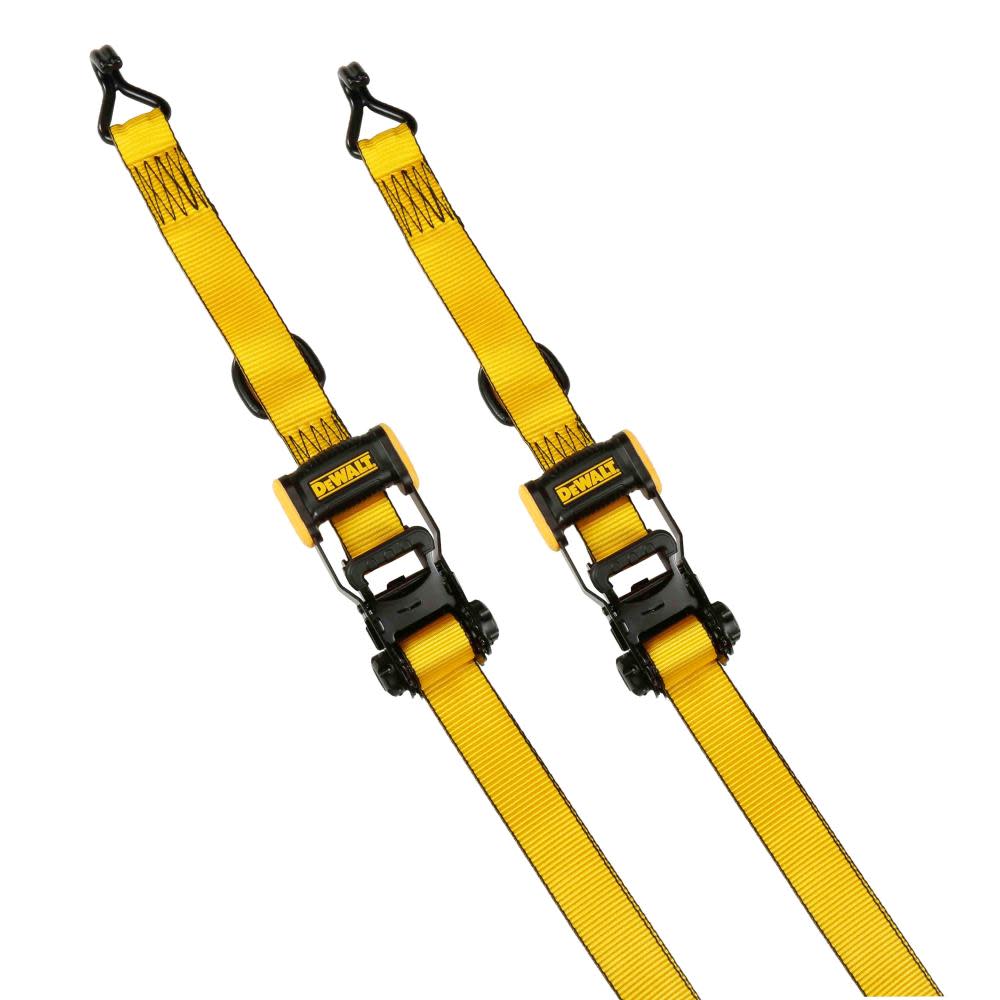 DEWALT Ratchet Tie Down Straps 1.5″ x 16′ 3300lb Break Strength 2pk - Flockneti
