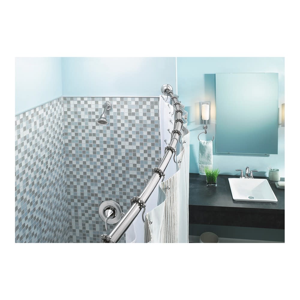 Moen Shower Rod Chrome 72″ Adjustable Curved - Flockneti