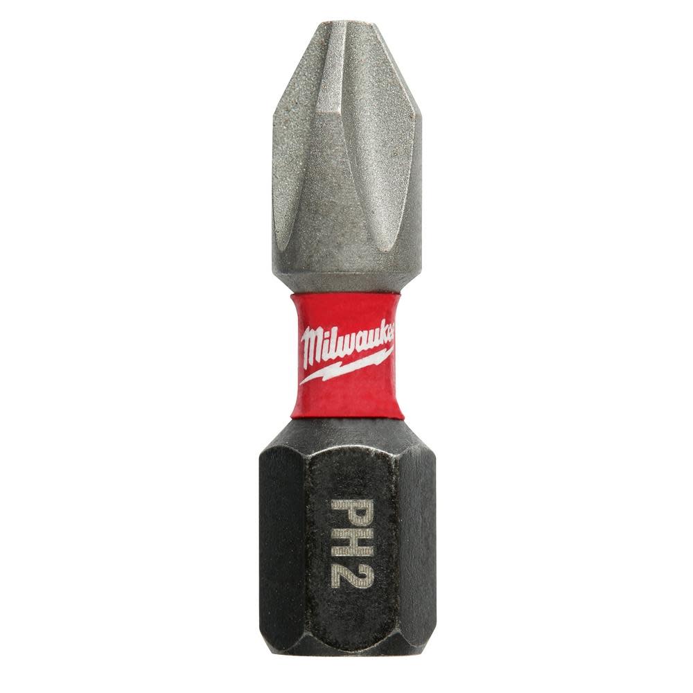 Milwaukee SHOCKWAVE Impact Phillips #2 Insert Bits (25-Piece Contractor Pack) - Flockneti